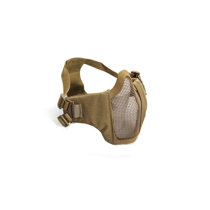 Metal mesh mask with cheek pads, Tan