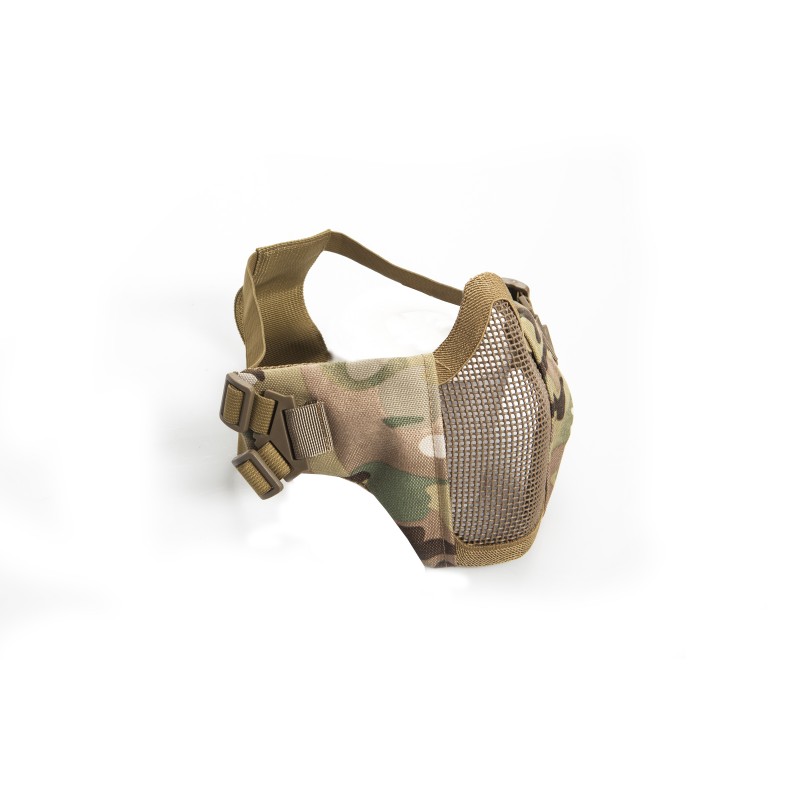 Metal mesh mask with cheek pads, Multicam