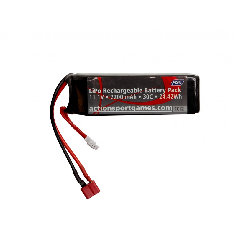 ASG LI-PO BATTERY- 11.1V - 2200 MAH - 30C - T-PLUG