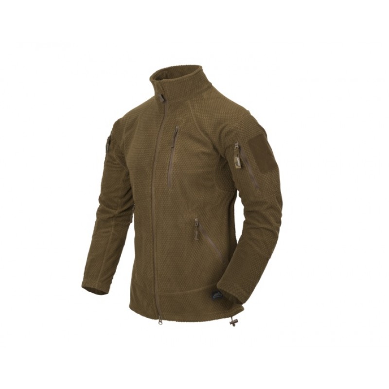 HELIKON GIACCA TATTICA ALPHA - PILE GRID - COYOTE