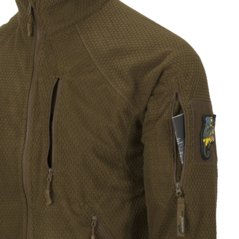 HELIKON GIACCA TATTICA ALPHA - PILE GRID - COYOTE