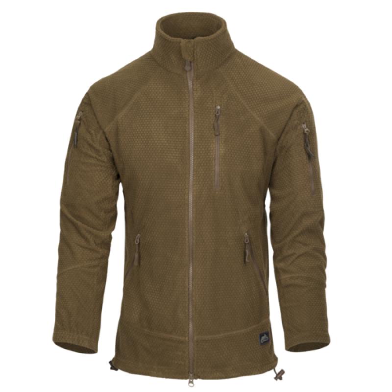 HELIKON GIACCA TATTICA ALPHA - PILE GRID - COYOTE
