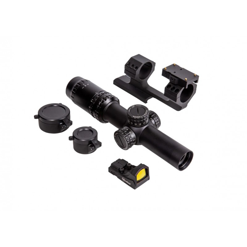 FIREFIELD KIT CANNOCCHIALE DA PUNTAMENTO RAPIDSTRIKE 1-4X24 SFP CON MICRO DOT - NERO