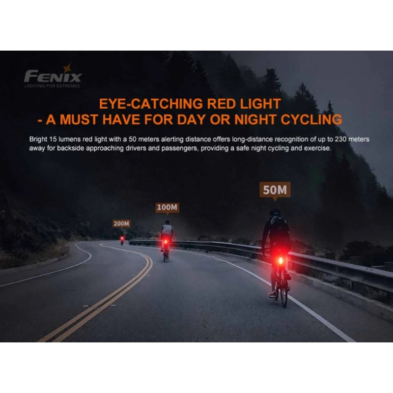 FENIX RECHARGEABLE BIKE TAIL LIGHT BC05R V2.0