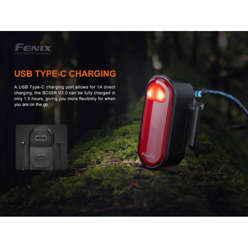 FENIX RECHARGEABLE BIKE TAIL LIGHT BC05R V2.0