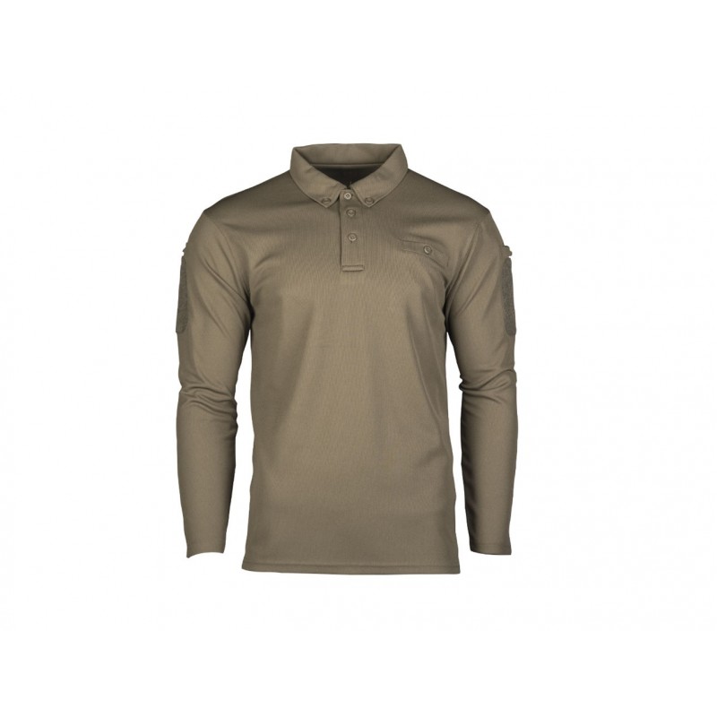 BLUZA TACTICA POLO CU USCARE RAPIDA - MANECA LUNGA - OLIV