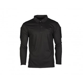 BLUZA TACTICA POLO CU USCARE RAPIDA - MANECA LUNGA - NEGRU (L)