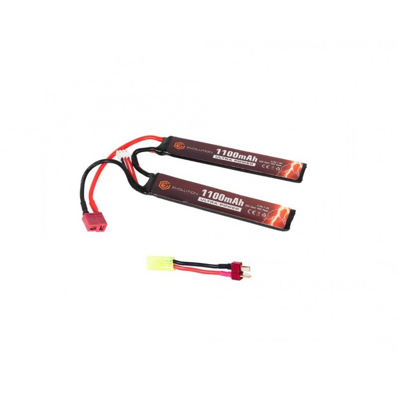 Evolution Batteria LiPo Ultra Power 7.4V - 1100 mAh- 20C  Crane Stock