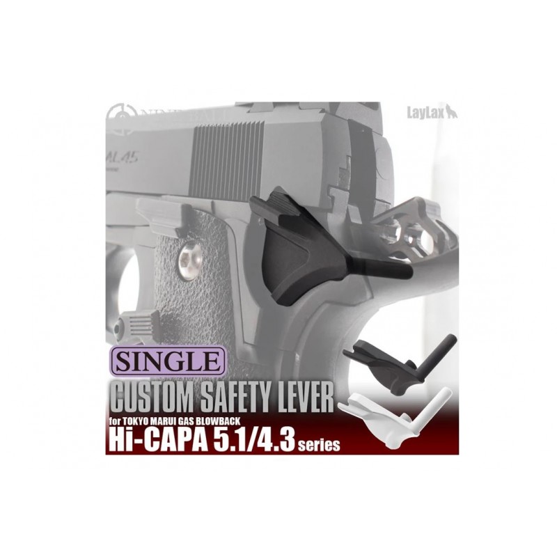 CUSTOM SAFETY LEVER SINGLE - HI CAPA 5.1/4.3 - SILVER