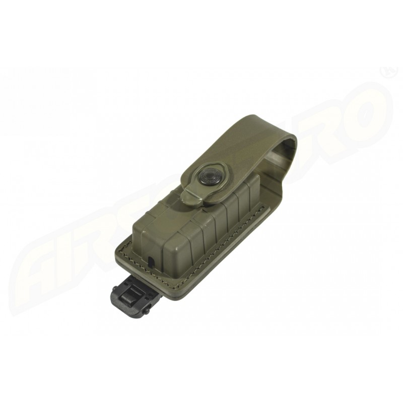 PORT INCARCATOR SIMPLU INCHIS DIN POLIMER - PENTRU GLOCK 17 - SISTEM MOLLE - GREEN