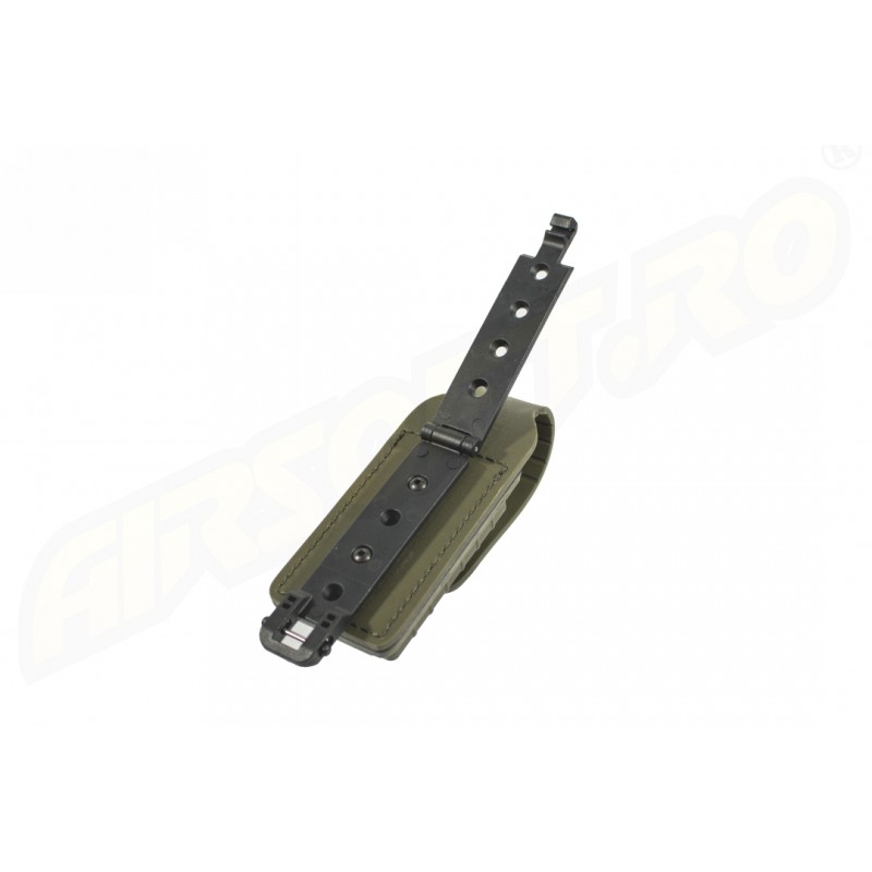PORT INCARCATOR SIMPLU INCHIS DIN POLIMER - PENTRU GLOCK 17 - SISTEM MOLLE - GREEN