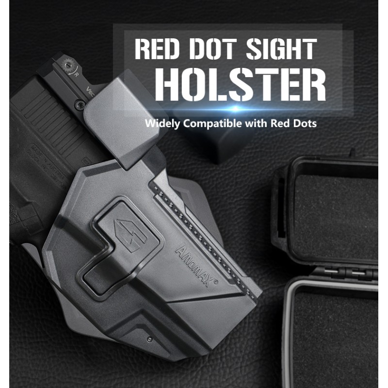 TEACA DIN TEHNOPOLIMER - MODEL RDS - PENTRU GLOCK17/GLOCK17/CZ P10C - BLACK
