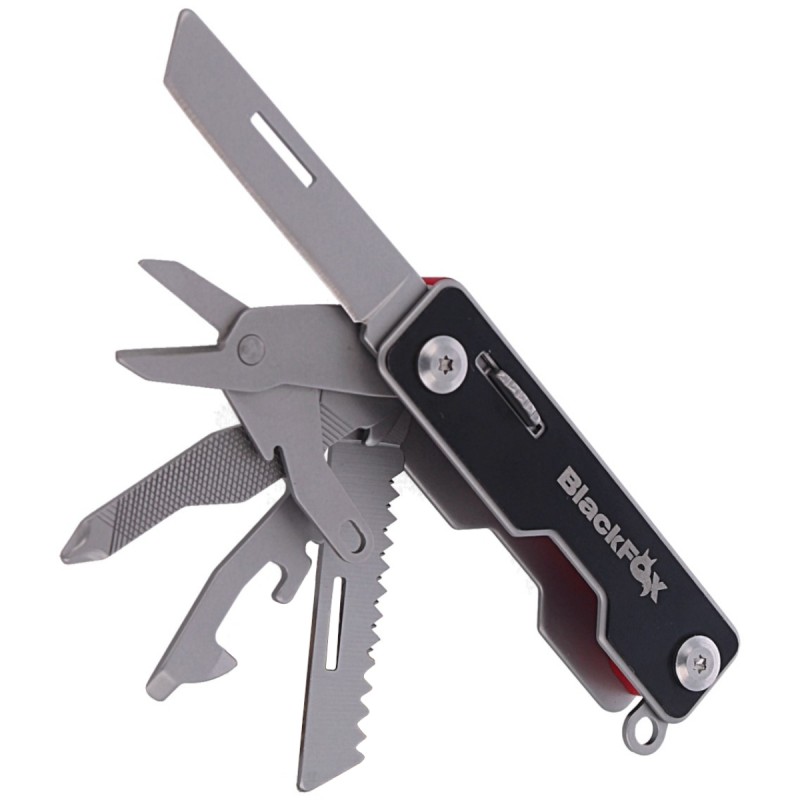 BRICEAG MULTIFUNCTIONAL BLACK FOX - ALUMINIUM - RED