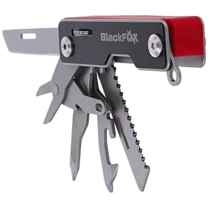 BRICEAG MULTIFUNCTIONAL BLACK FOX - ALUMINIUM - RED