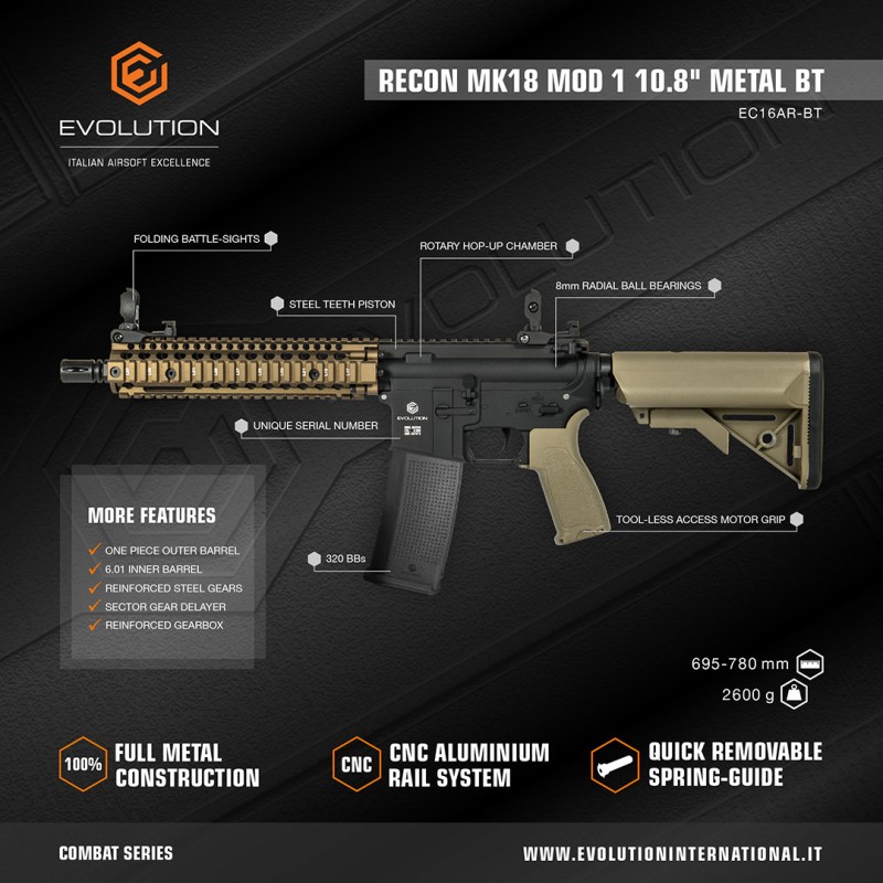 EVOLUTION SOFTAIR RECON MK18 MOD1 10.8 - METAL BR