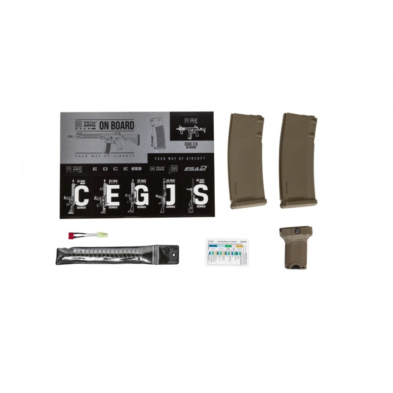 SA-E12-LH EDGE 2.0 CARBINE REPLICA - LIGHT OPS STOCK - HALF-TAN
