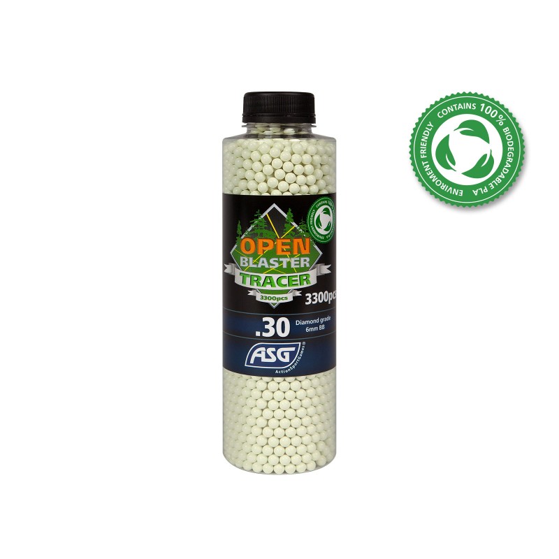 OPEN BLASTER PALLINI TRACCIANTI DA 0.30G - 3300 PEZZI - COLORE VERDE