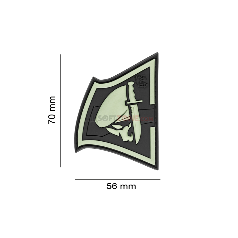 PATCH CAUCIUCAT - REBEL SKULL - GLOW IN THE DARK