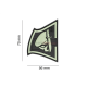 PATCH CAUCIUCAT - REBEL SKULL - GLOW IN THE DARK