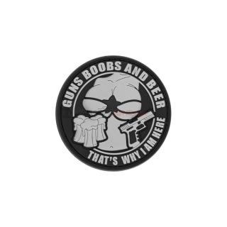 PATCH CAUCIUC - GUNS BOOBS AND BEER - COLOR