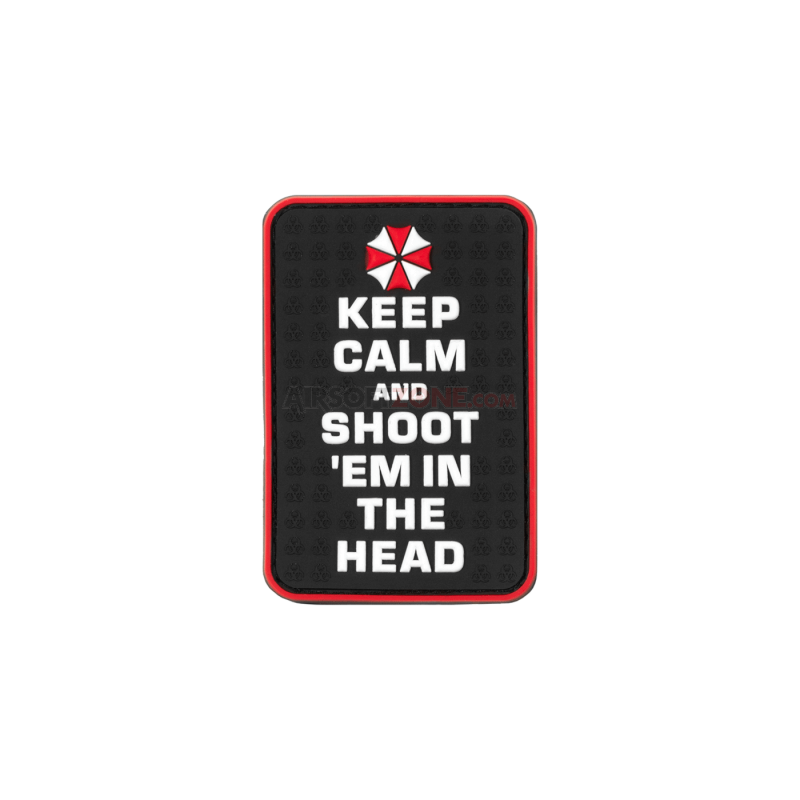 PATCH CAUCIUC - KEEP CALM AND SHOOT - COLOR