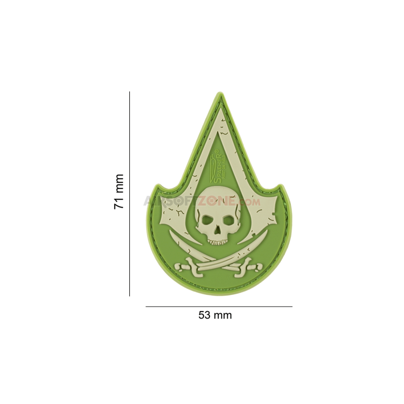 PATCH CAUCIUC - ASSASSIN SKULL - MULTICAM
