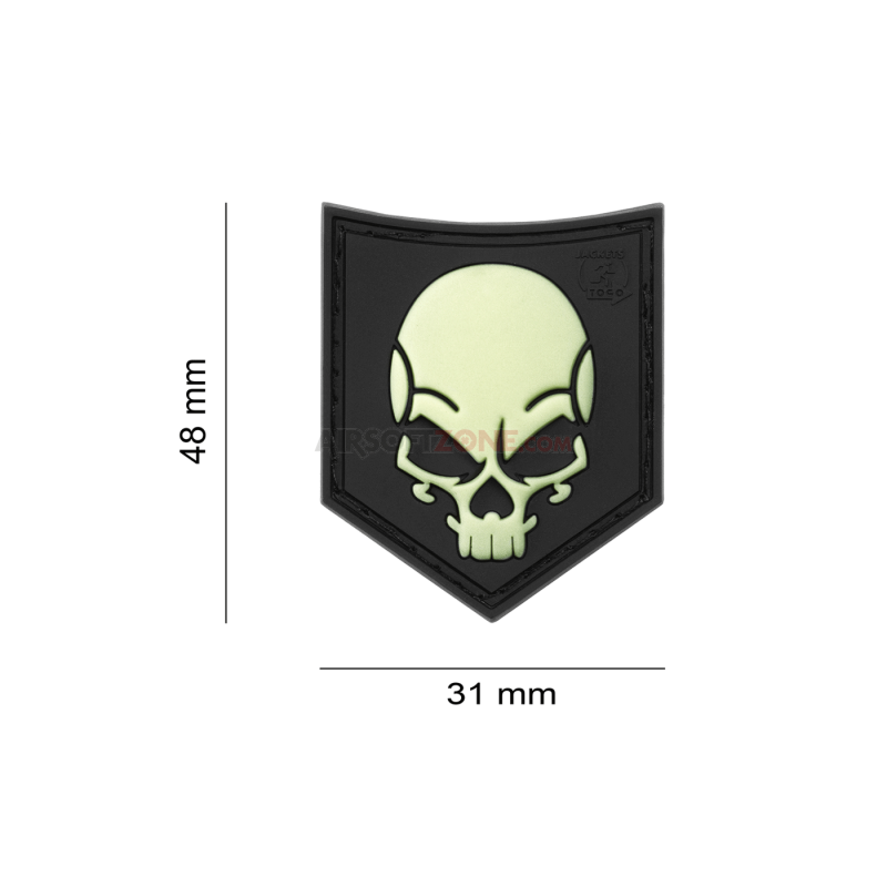 PATCH CAUCIUCAT - SOF SKULL - GLOW IN THE DARK