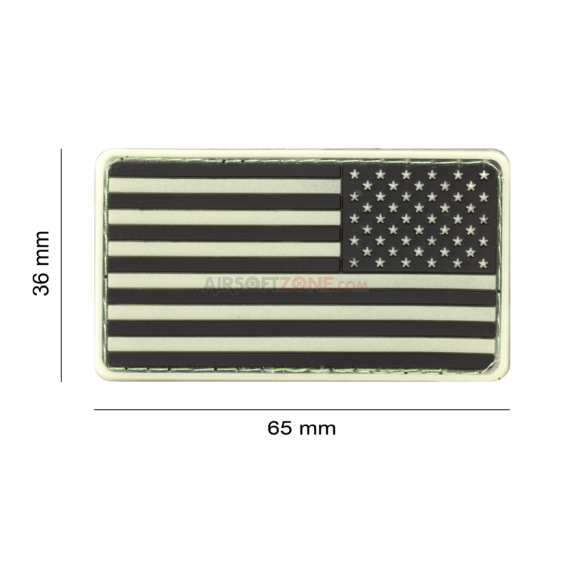 PATCH CAUCIUCAT - US FLAG - GLOW IN THE DARK