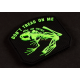 PATCH CAUCIUC - MESAJ DON /T TREAD ON ME FROG - GLOW IN THE DARK