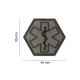 PATCH CAUCIUCAT PARAMEDIC HEXAGON - RANGER GREEN