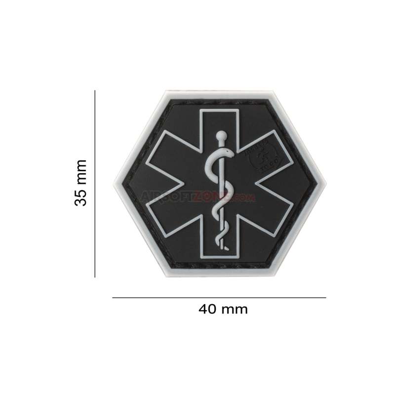 PATCH CAUCIUCAT PARAMEDIC HEXAGON - RANGER GREEN
