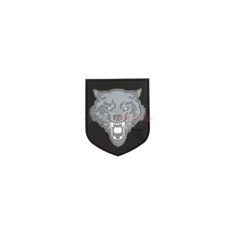 PATCH CAUCIUC - WOLF SHIELD - GREY
