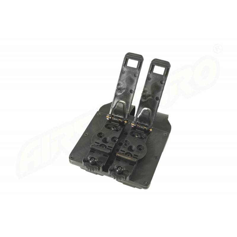 KING COBRA PORTA CARICATORE CHIUSO DOPPIO IN POLIMERO A DOPPIA C - PER GLOCK 17 - SISTEMA MOLLE - NERO