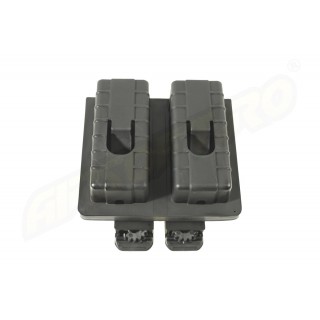 KING COBRA PORTA CARICATORE DOPPIO APERTO IN POLIMERO - PER GLOCK 17 - SISTEMA MOLLE - NERO