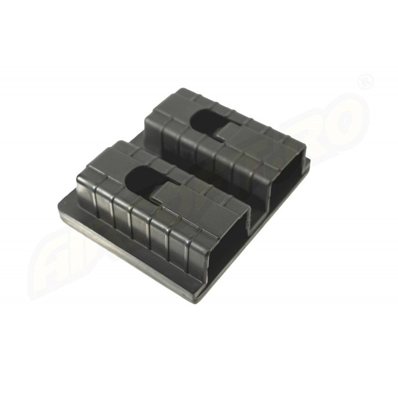 KING COBRA DOUBLE OPEN POLYMER MAGAZINE POUCH - FOR GLOCK 17 - MOLLE SYSTEM - BLACK