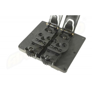 KING COBRA PORTA CARICATORE DOPPIO APERTO IN POLIMERO - PER GLOCK 17 - SISTEMA MOLLE - NERO