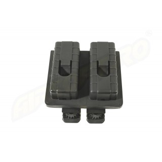 KING COBRA PORTA CARICATORE DOPPIO APERTO IN POLIMERO - PER BERETTA PX4 - SISTEMA MOLLE - NERO