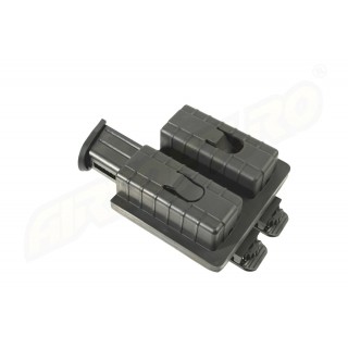 KING COBRA PORTA CARICATORE DOPPIO APERTO IN POLIMERO - PER BERETTA PX4 - SISTEMA MOLLE - NERO