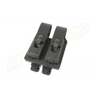 KING COBRA PORTA CARICATORE IN POLIMERO DOPPIA CHIUSA - PER BERETTA PX4 - SISTEMA MOLLE - NERO