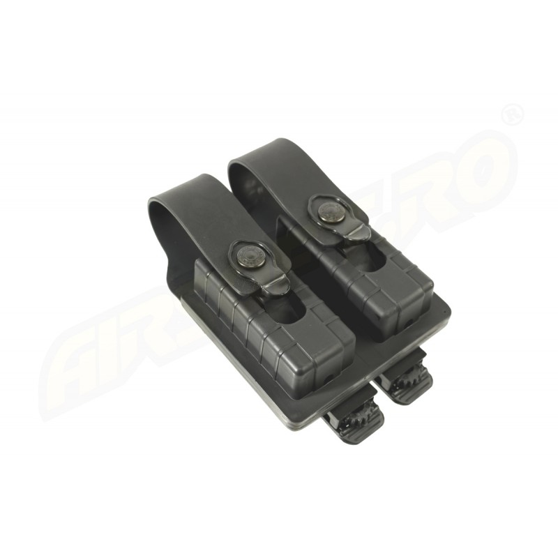 KING COBRA PORTA CARICATORE IN POLIMERO DOPPIA CHIUSA - PER BERETTA PX4 - SISTEMA MOLLE - NERO