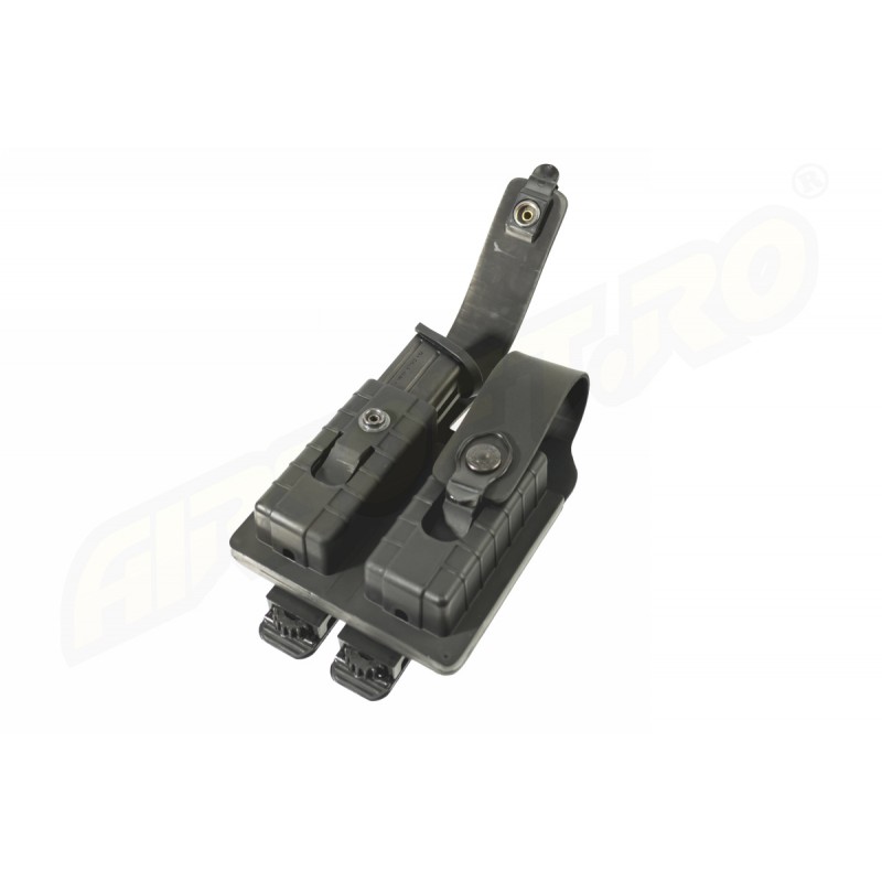 KING COBRA PORTA CARICATORE IN POLIMERO DOPPIA CHIUSA - PER BERETTA PX4 - SISTEMA MOLLE - NERO