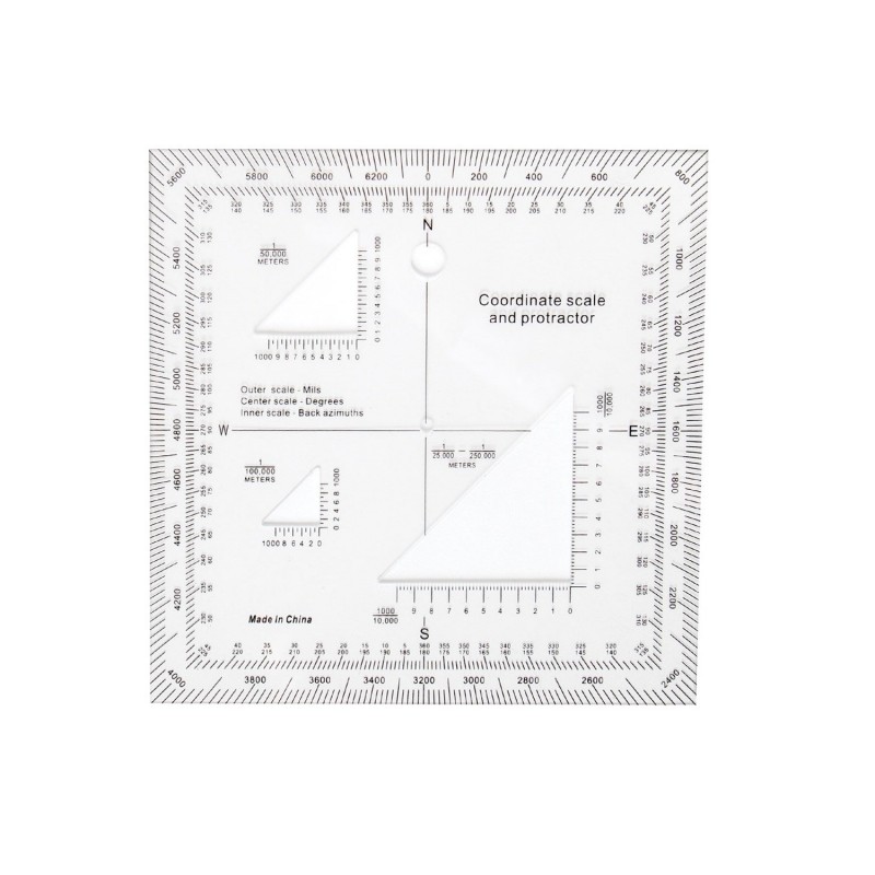 DISPOZITIV DE MASURARE COORDONATE - ROTHCO COORDINATE SCALE PROTRACTOR
