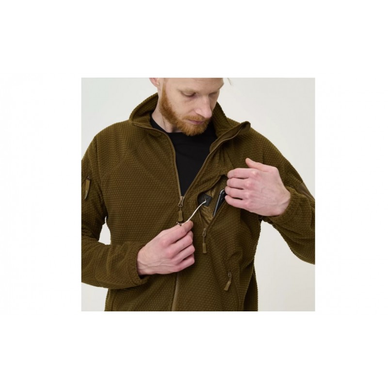 JACHETA TACTICA ALPHA - GRID FLEECE - BLACK