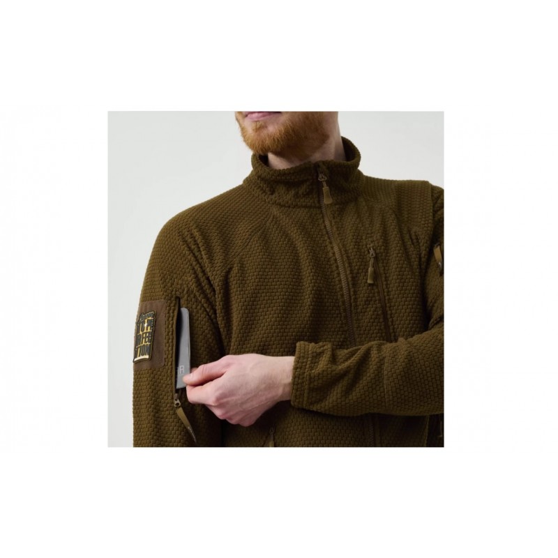 JACHETA TACTICA ALPHA - GRID FLEECE - BLACK