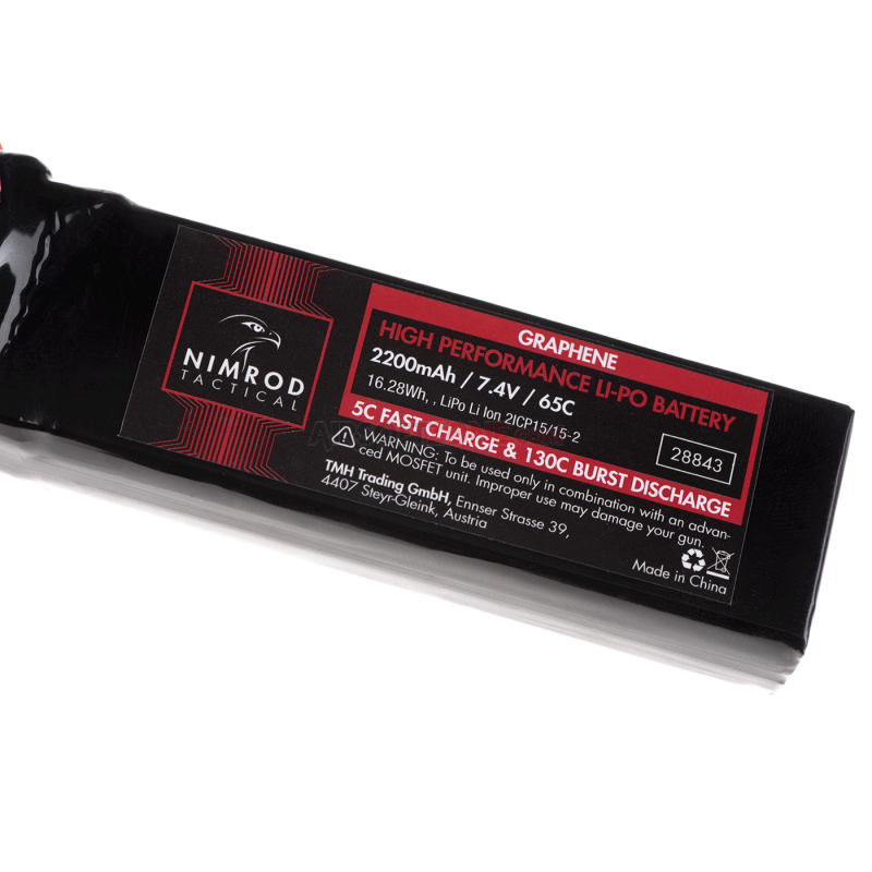 LI-PO - ACUMULATOR 7.4V - 2200MAH - 65C GRAPHENE - LARGE TYPE - T-PLUG