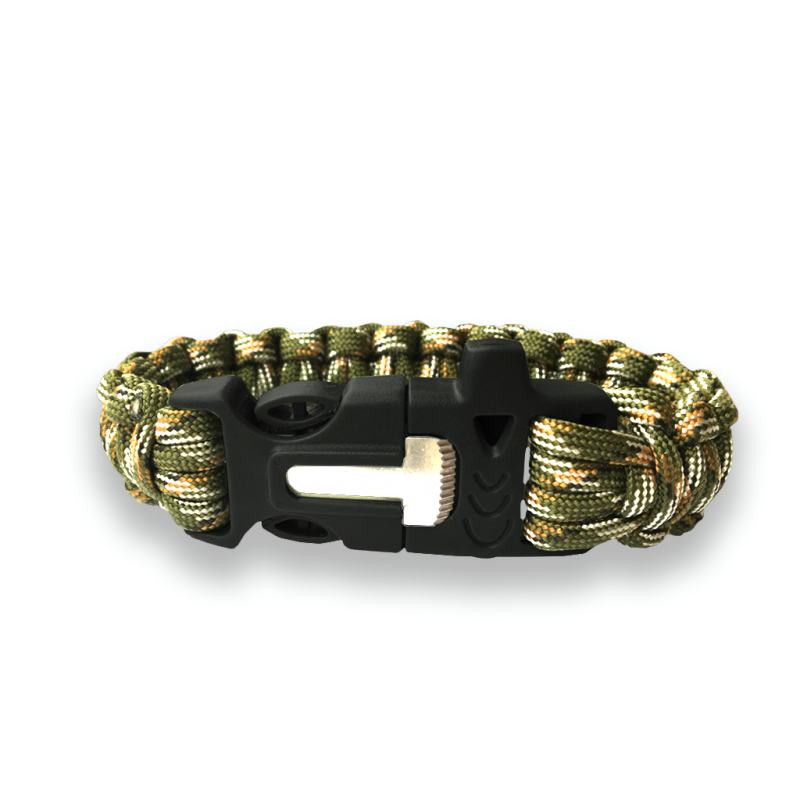 BRATARA PARACORD CU AMNAR SI FLUIER - CAMO