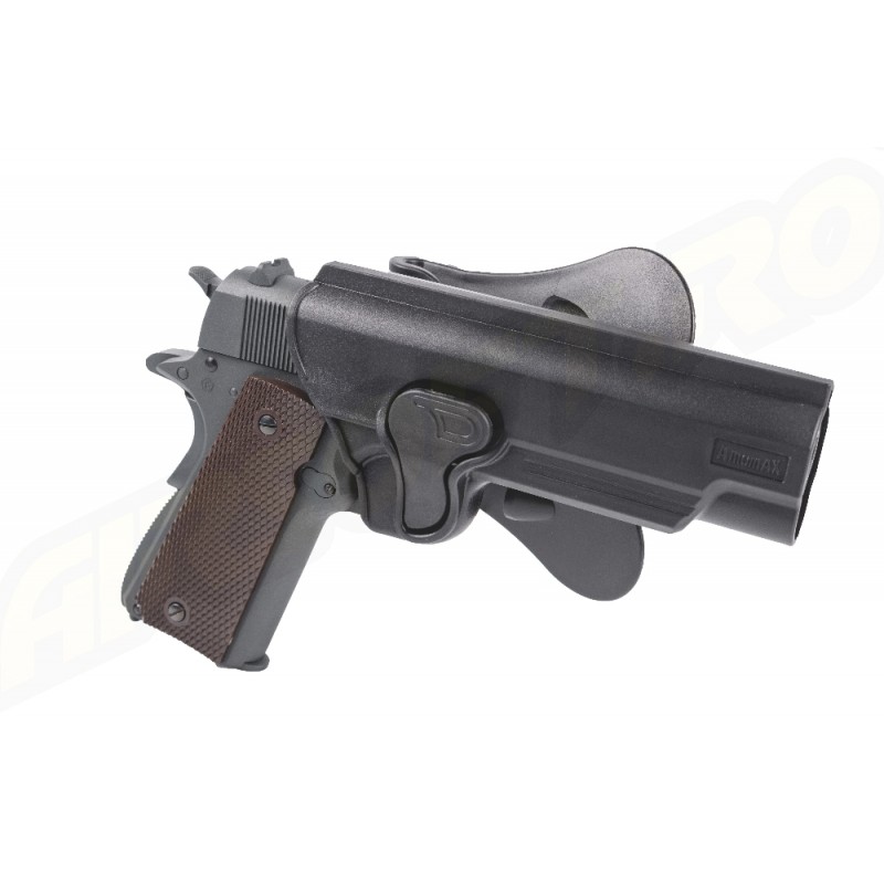 Amomax Fondina rigida in Polimero per Colt 1911 4″ - Nero