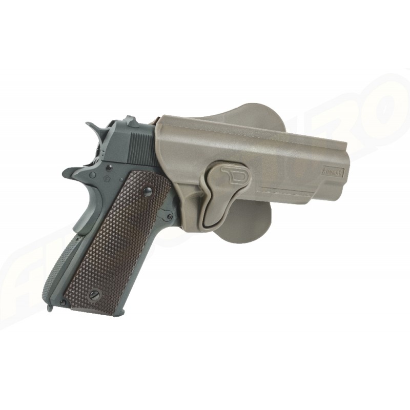 Amomax Fondina rigida in Polimero per Colt 1911 4″ - FDE