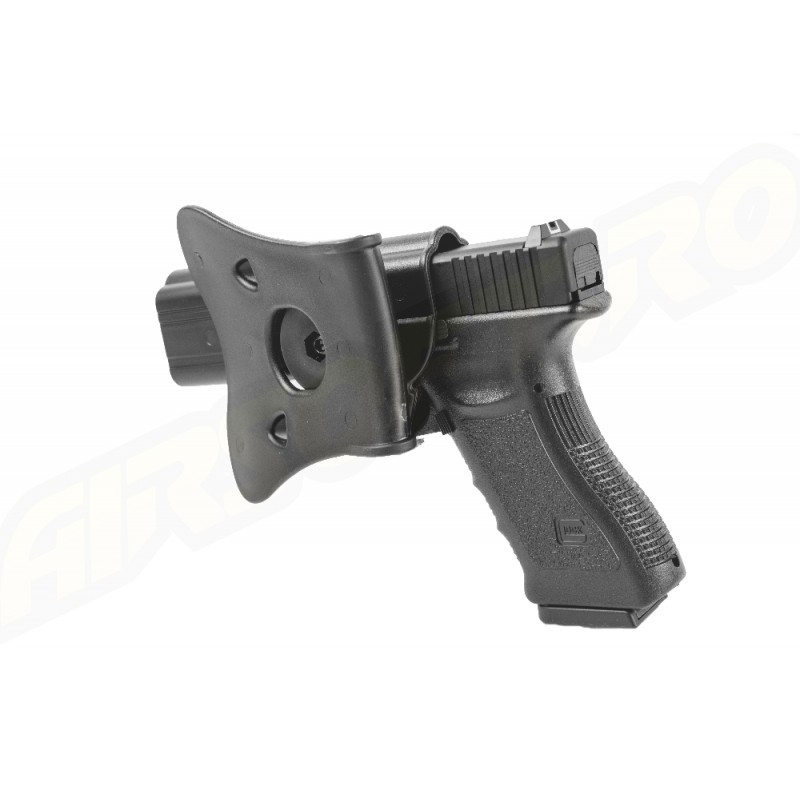 Amomax Polymer Tactical Holster for Glock 17/22/31, KWA ATP Series, APS ACP Series - Black