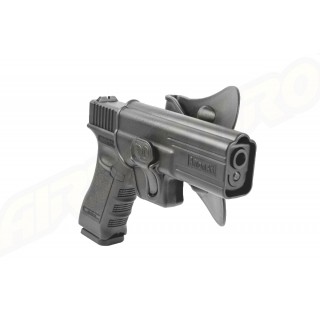 Amomax Fondina rigida in Polimero per Glock 17/22/31, serie KWA ATP, serie APS ACP  - Nero